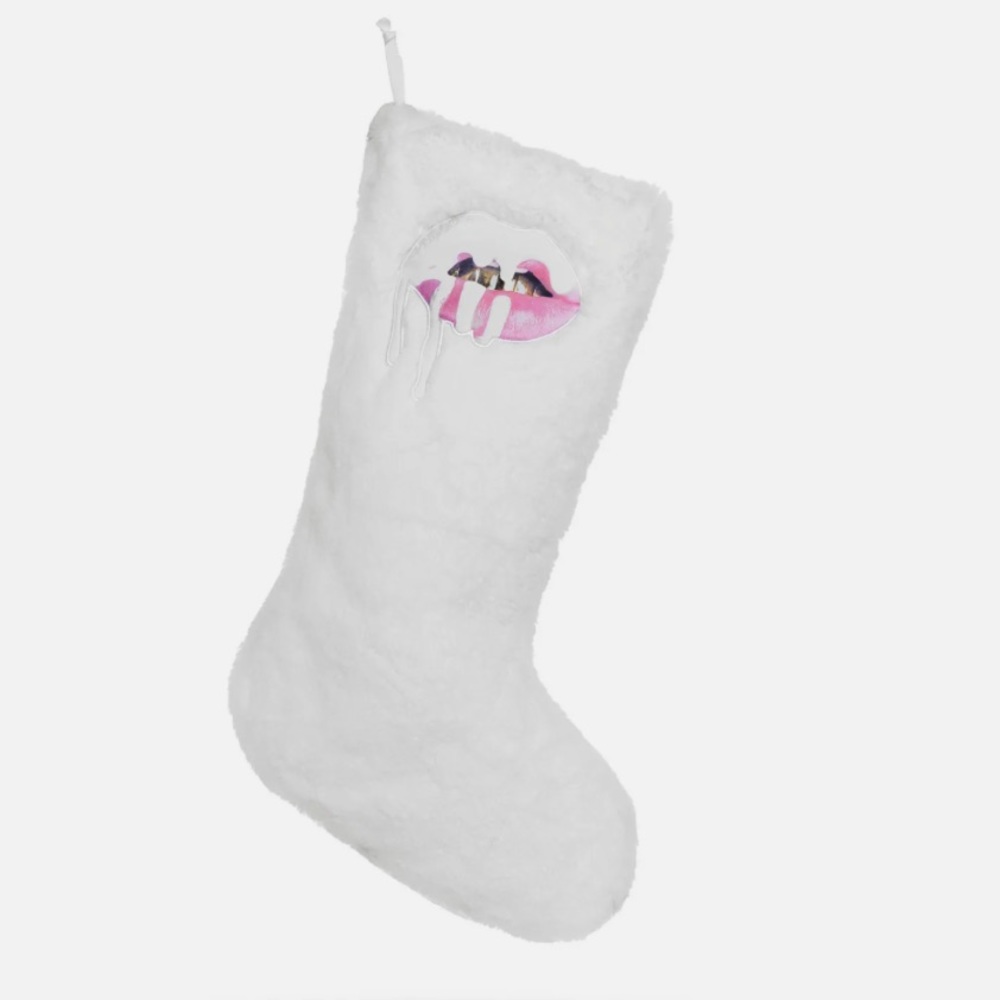 Kylie Jenner faux fur Christmas stocking 2016